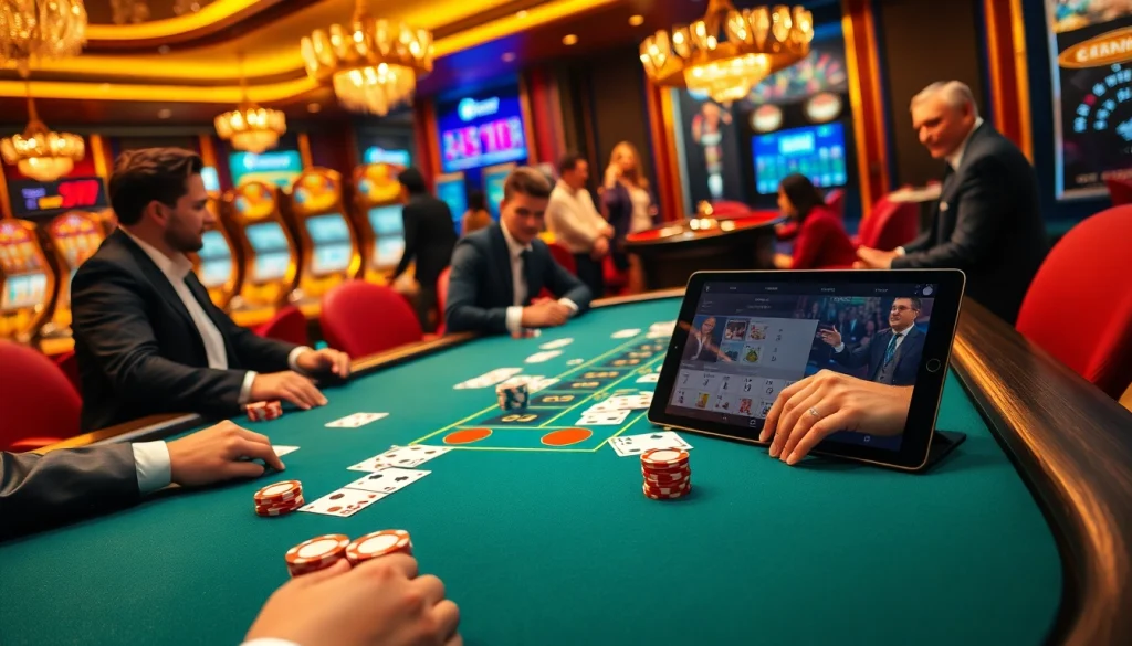 Trải nghiệm cảm giác hồi hộp khi cá cược với ứng dụng CG 79 tại bàn poker sang trọng của casino.