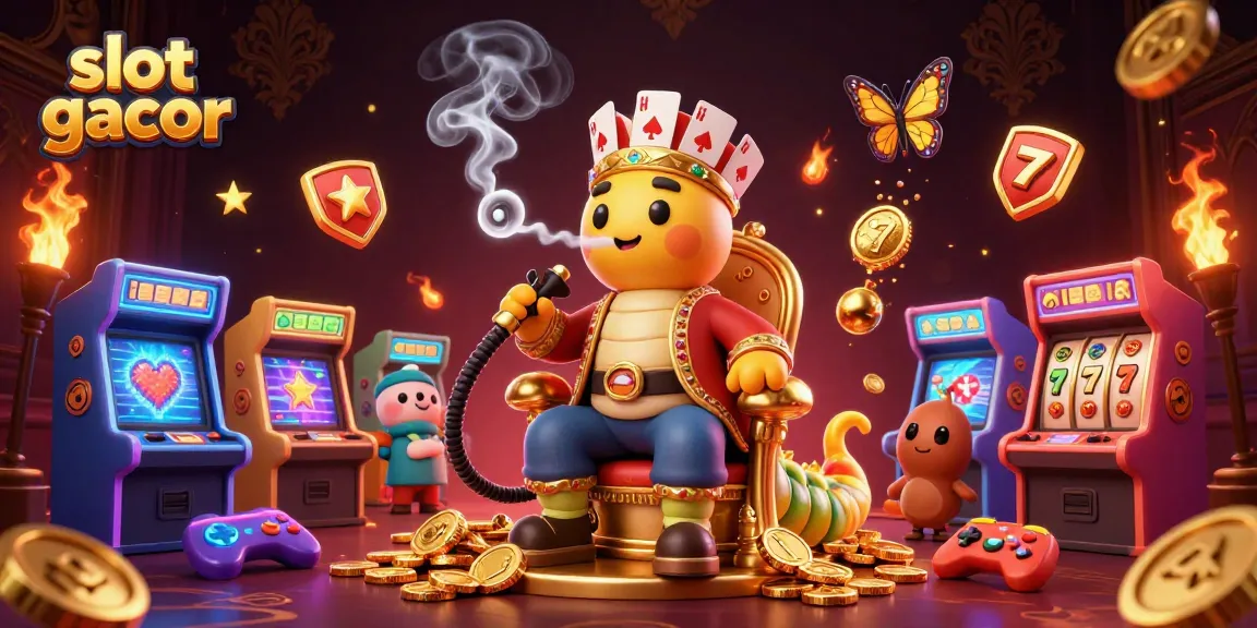 Experience the excitement of slot gacor with 3D cartoon characters in a vibrant casino scene.