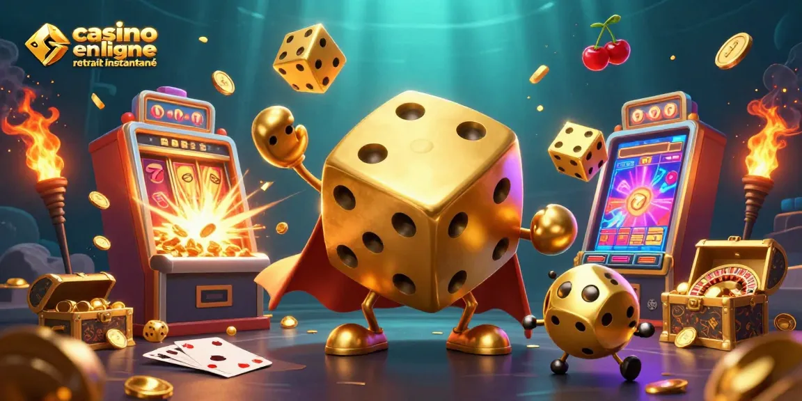 Jouez à casino en ligne retrait instantané avec une illustration 3D riche en couleurs et en éléments dynamiques.