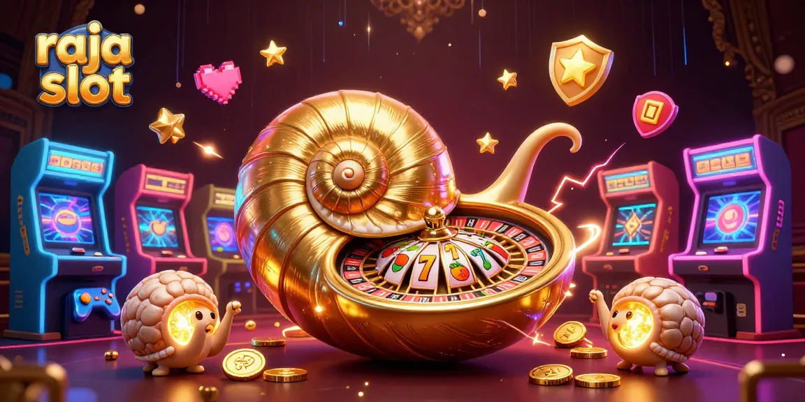 Raja slot dengan mesin slot dan simbol keberuntungan bercahaya dalam dekorasi kasino yang meriah.