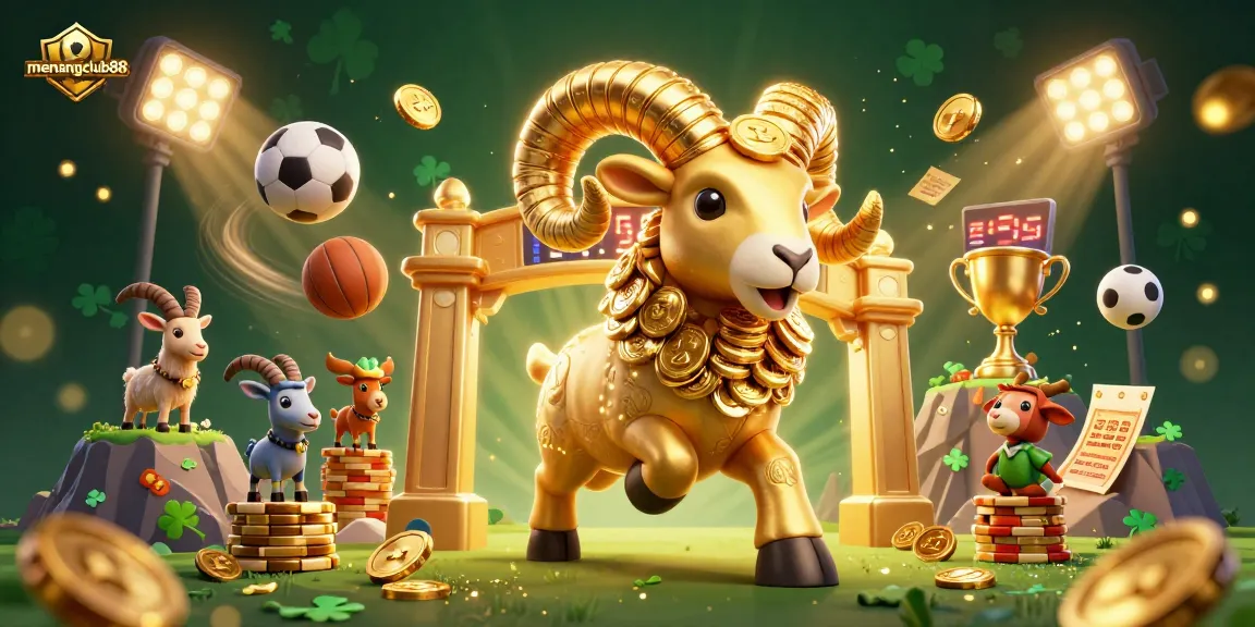 Engage with thrilling sports action at menangclub88 with vibrant golden ram and dynamic game elements.