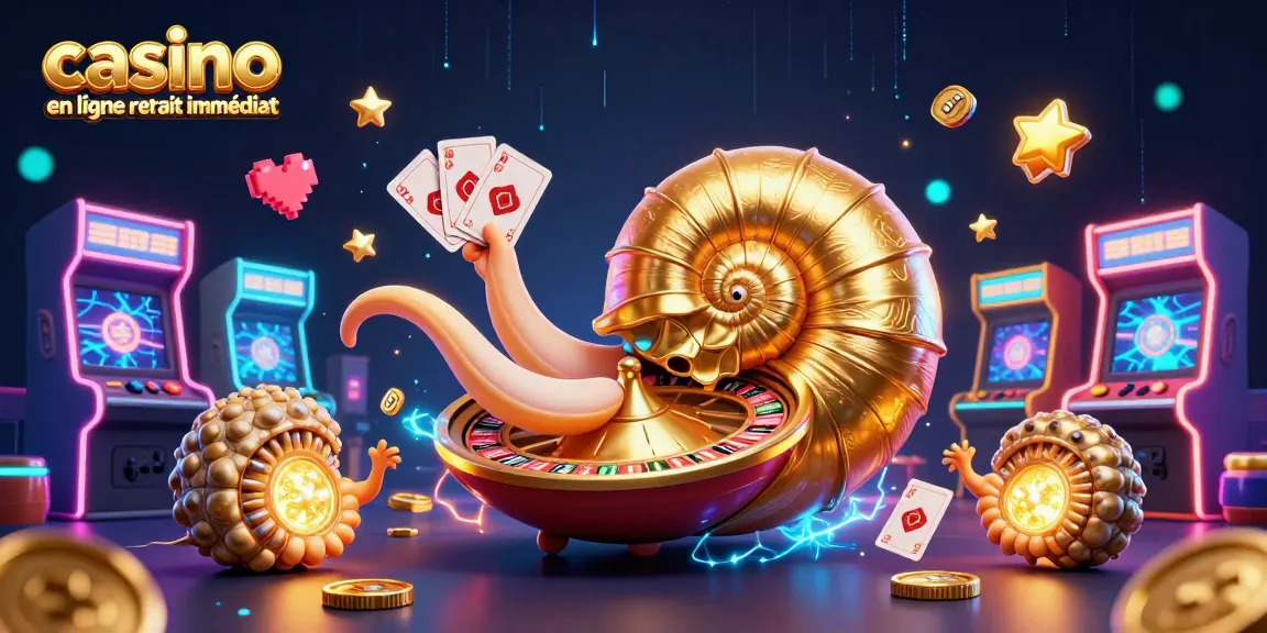Jouez à des jeux captivants dans un casino en ligne retrait immédiat avec des éléments de casino animés.