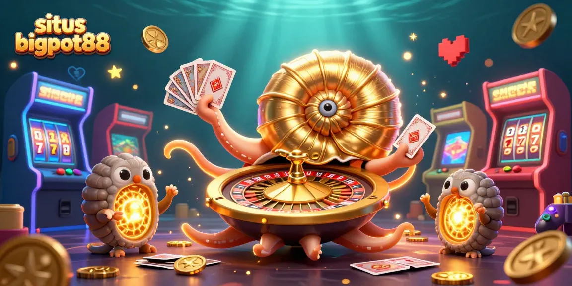 Experience the excitement of situs bigpot88 with a lively underwater casino scene