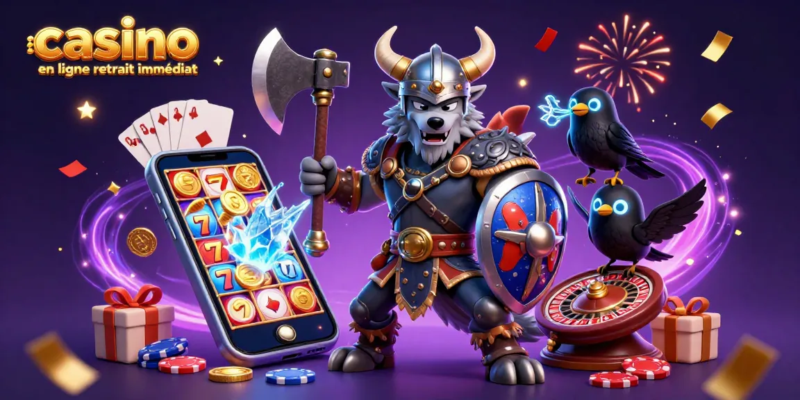 Profitez de l'action du casino en ligne retrait immédiat avec des personnages de jeu captivants.